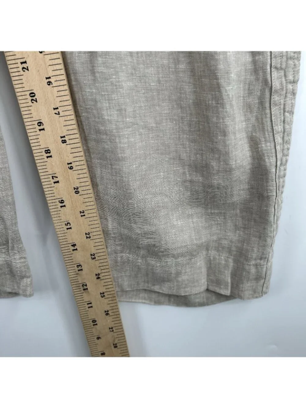 Quince 100% European Linen Wide Leg Cropped Pants Flax Womens Small Coastal NWT